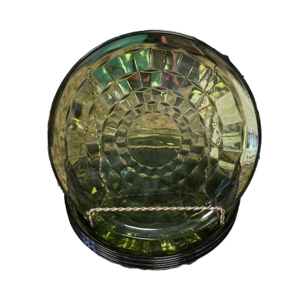 Indian Glass plates in green